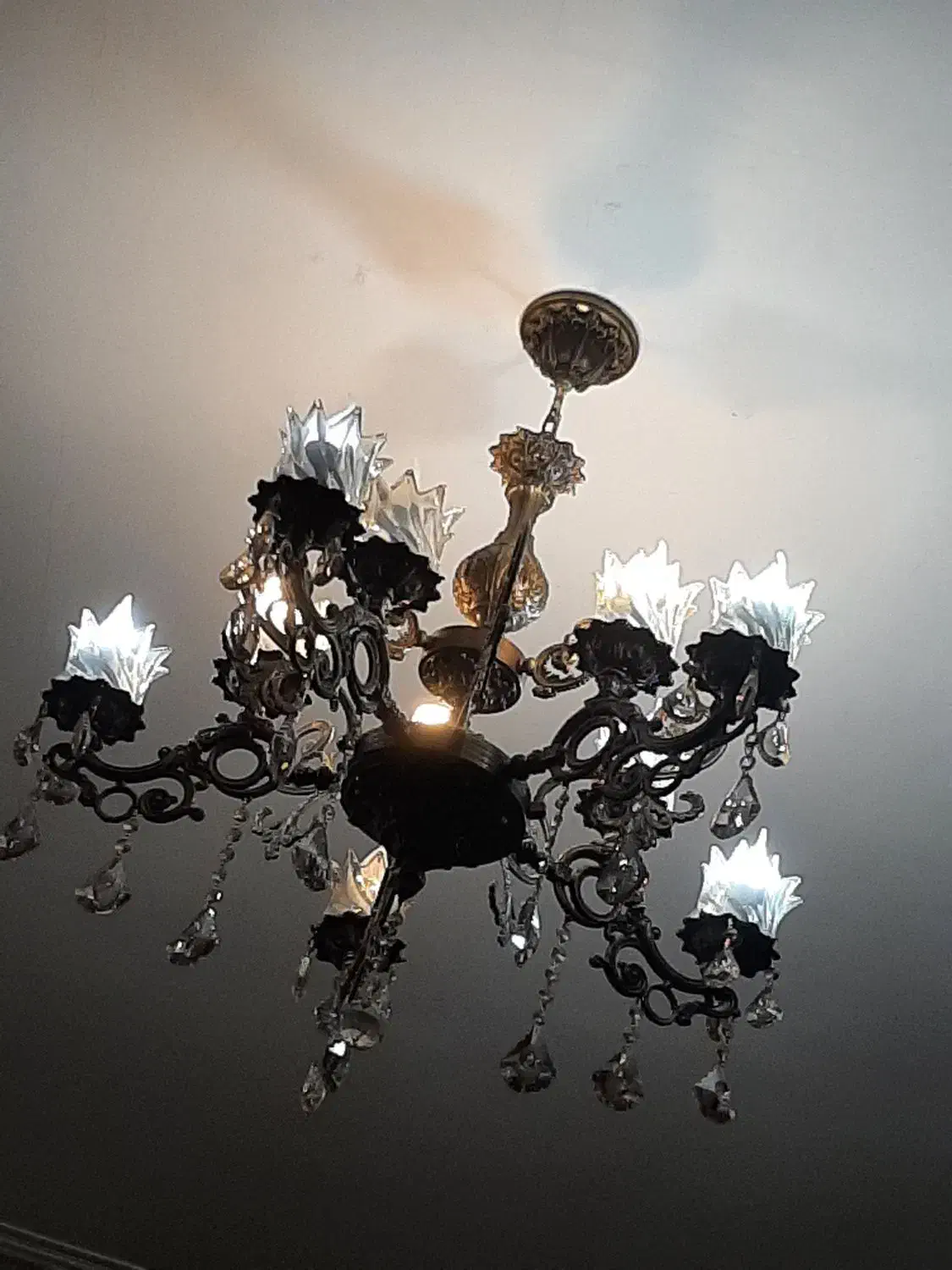 لوستر ۱۰ شعله ارزان|لوستر و چراغ آویز|تبریز, |دیوار