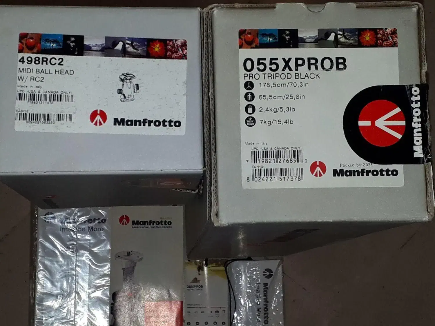 سه پایه هد مانفروتو Manfrotto 055XPROB+498RC2|دوربین عکاسی و فیلم‌برداری|تهران, گیشا|دیوار