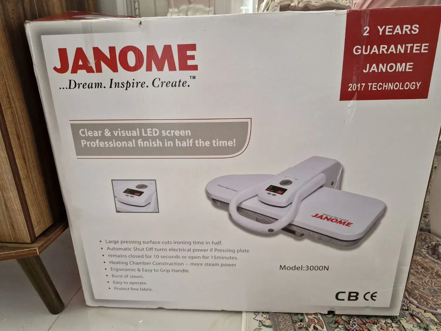 اتو پرس ژانومه داخل جعبه مدل ۳۰۰۰n|اتو و لوازم اتو|قم, باغ شازده|دیوار