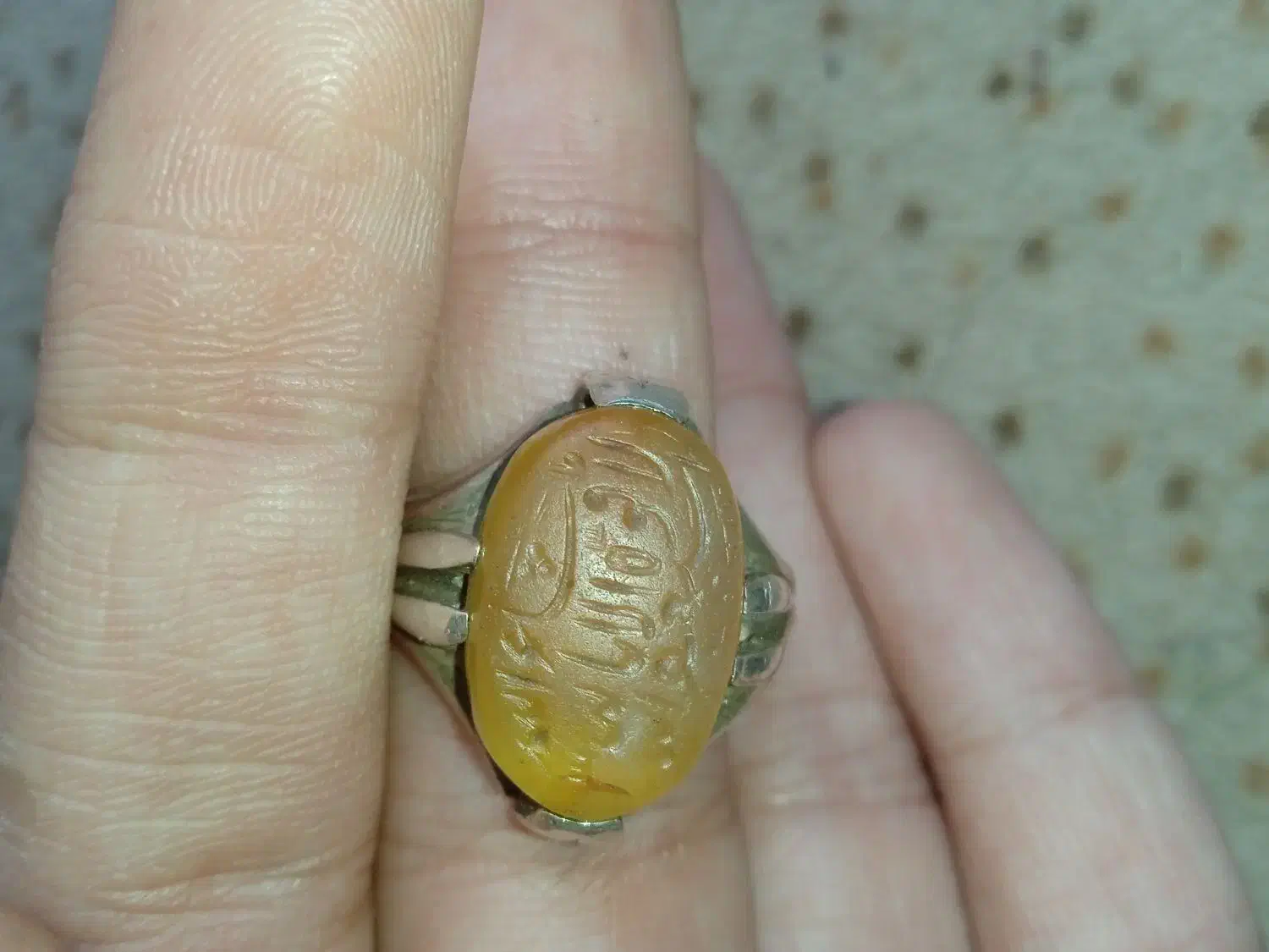 انگشترخط صفوی ماشاالله|کلکسیون اشیاء عتیقه|خمینیشهر, |دیوار