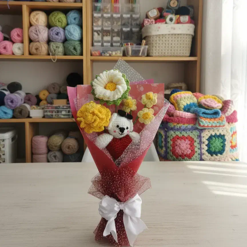 گل بافتنی - عروسک -کادو - روز زن - هدیه|صنایع دستی و سایر لوازم تزئینی|مشهد, انقلاب|دیوار