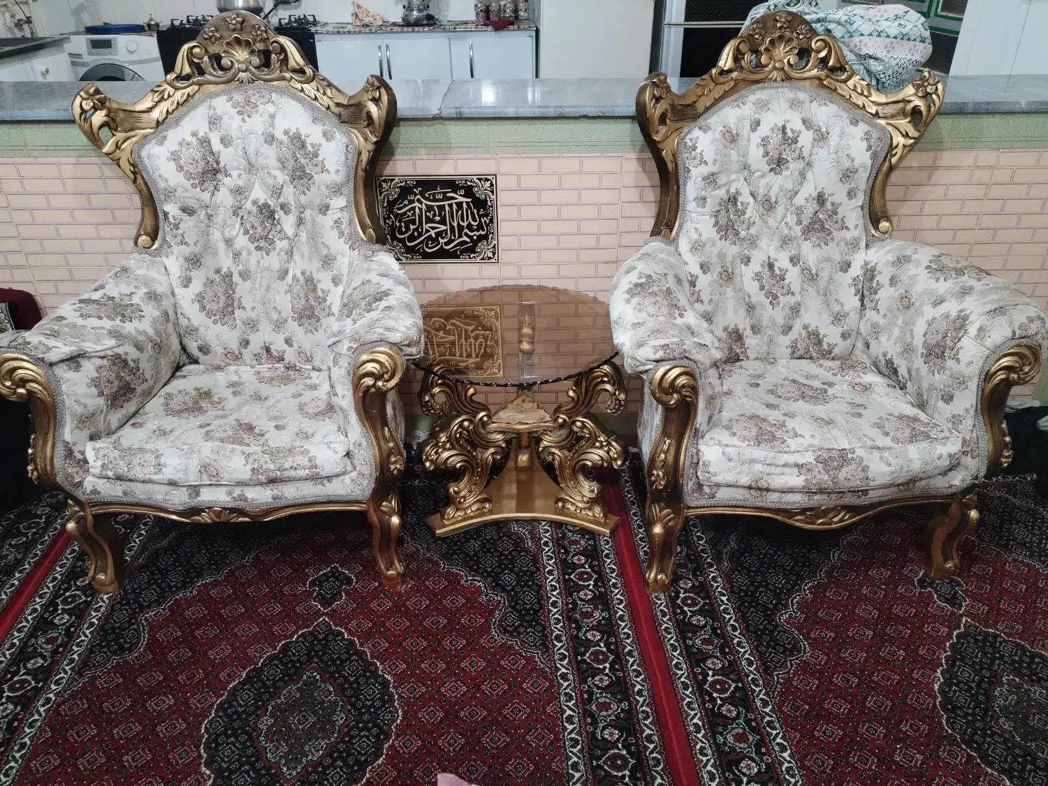 مبل سلطنتی هفت نفره|مبلمان خانگی و میز عسلی|جوانرود, |دیوار