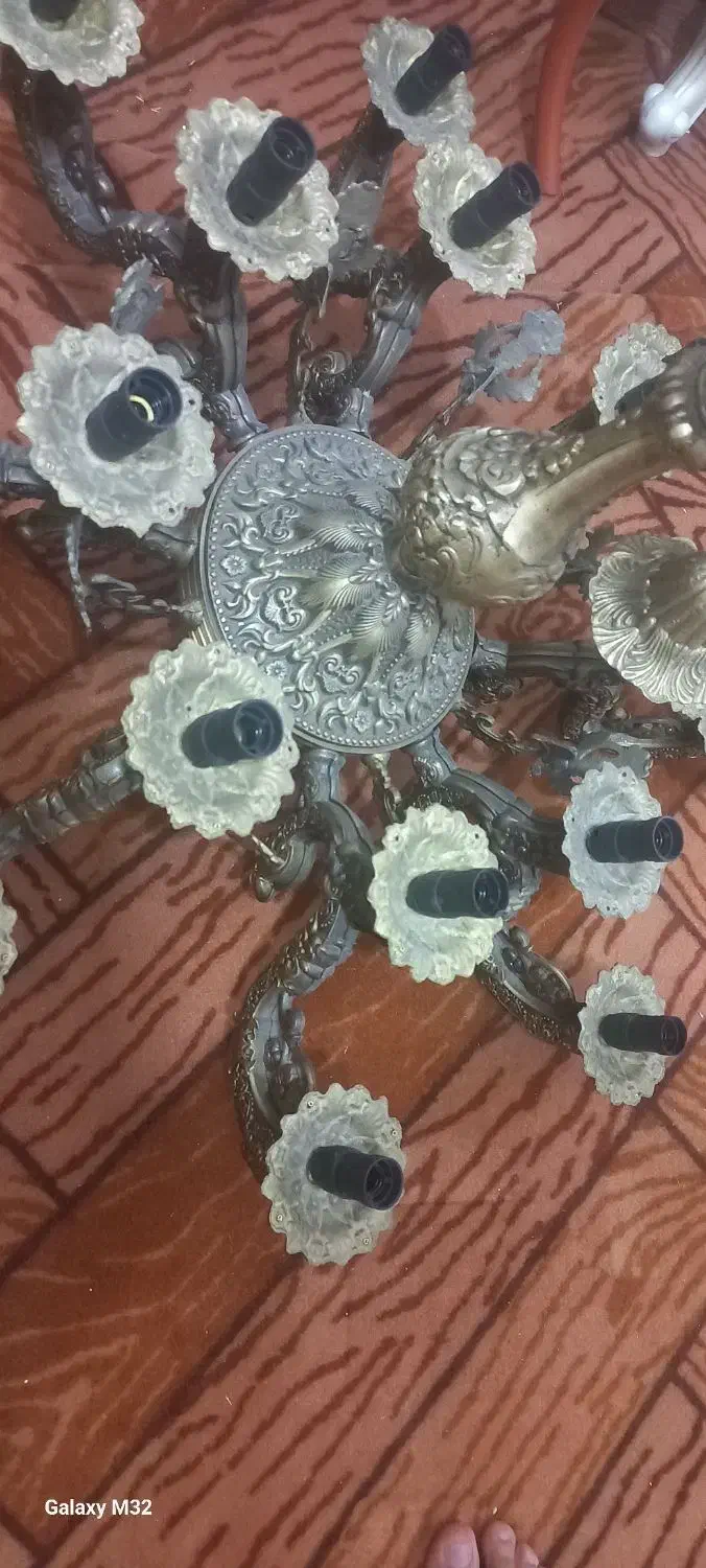 لوستر سنگین ۱۶ لامپی|لوستر و چراغ آویز|ارومیه, |دیوار