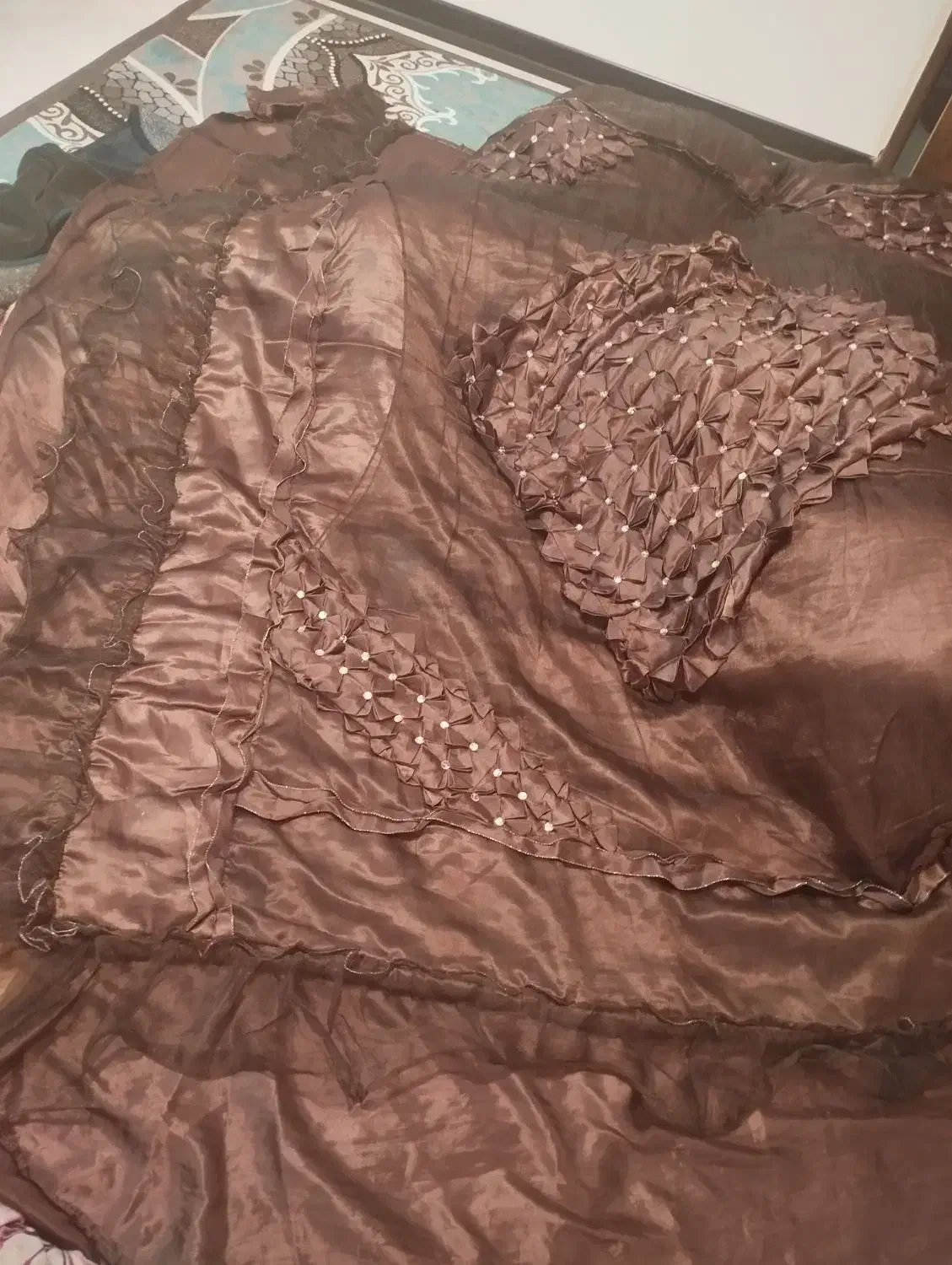 روتختی دونفره ساتن به همراه دوتاروبالشتی|سرویس روتختی|نکا, |دیوار