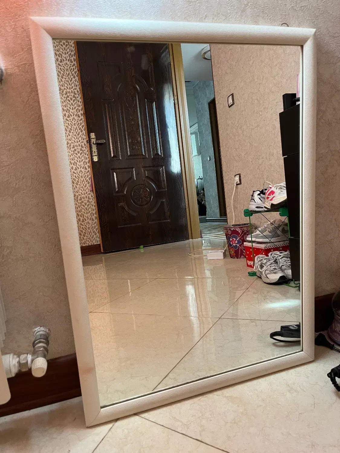 آینه قاب دار سفید|آینه|شاهرود, |دیوار