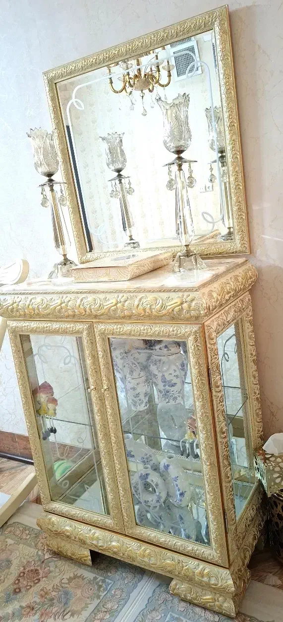 میز کنسول همراه ست آینه|بوفه، ویترین، کنسول|پیشوا, |دیوار