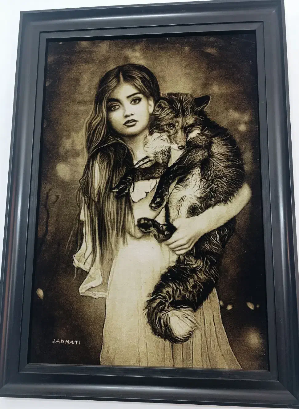 تابلو فرش دختر روباه|تابلو فرش|تبریز, |دیوار