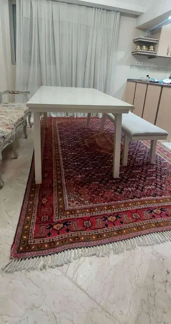 میز نهارخوری صدفی چوبی همراه نیمکت‌ - بدون صندلی|میز و صندلی غذاخوری|تهران, تهرانسر شمالی|دیوار