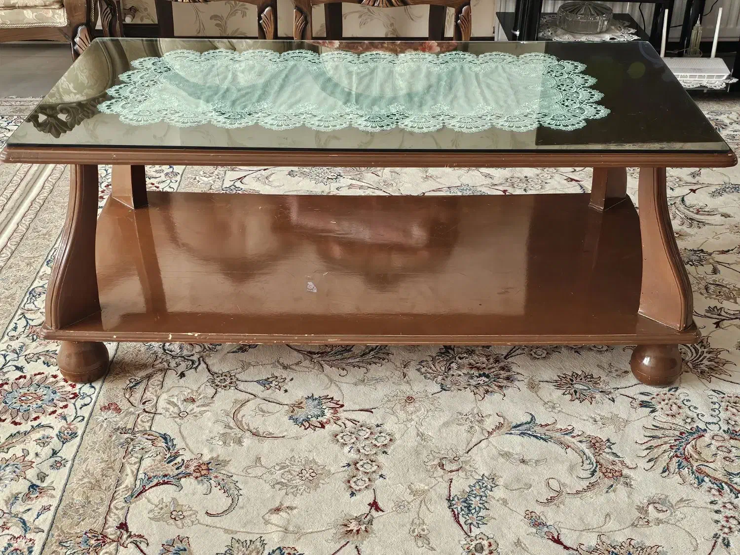 میز جلو مبلی چوب گردو|مبلمان خانگی و میز عسلی|مشهد, سید رضی|دیوار