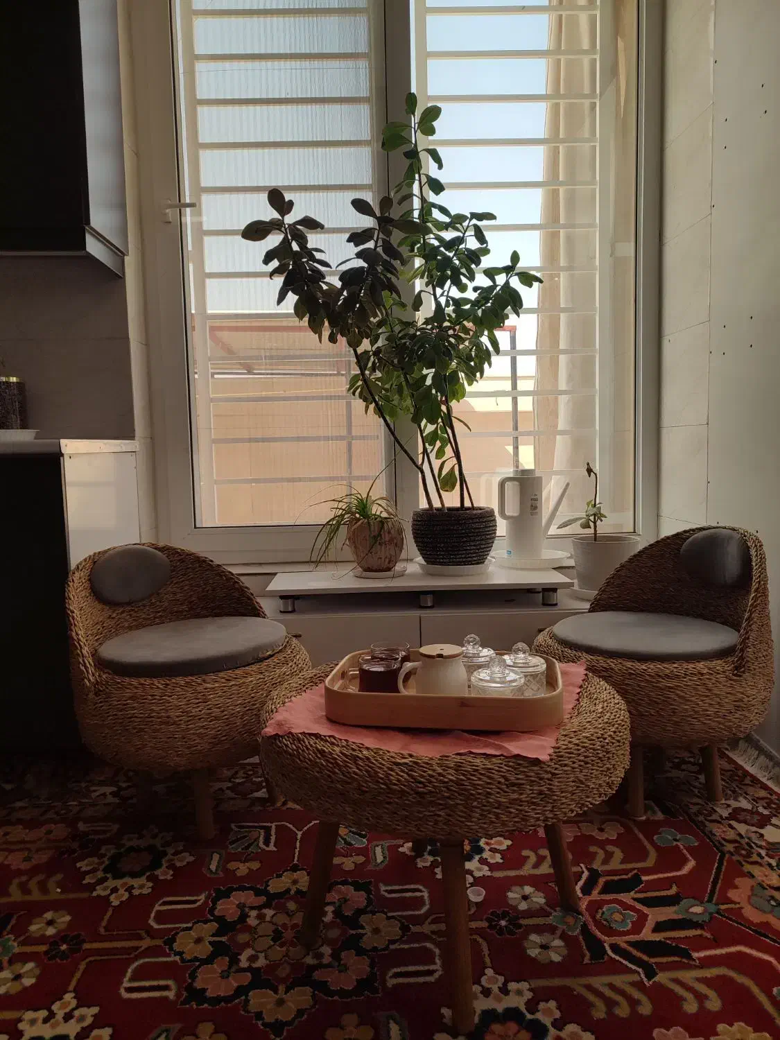 میز و صندلی حصیری|میز و صندلی غذاخوری|جم, |دیوار