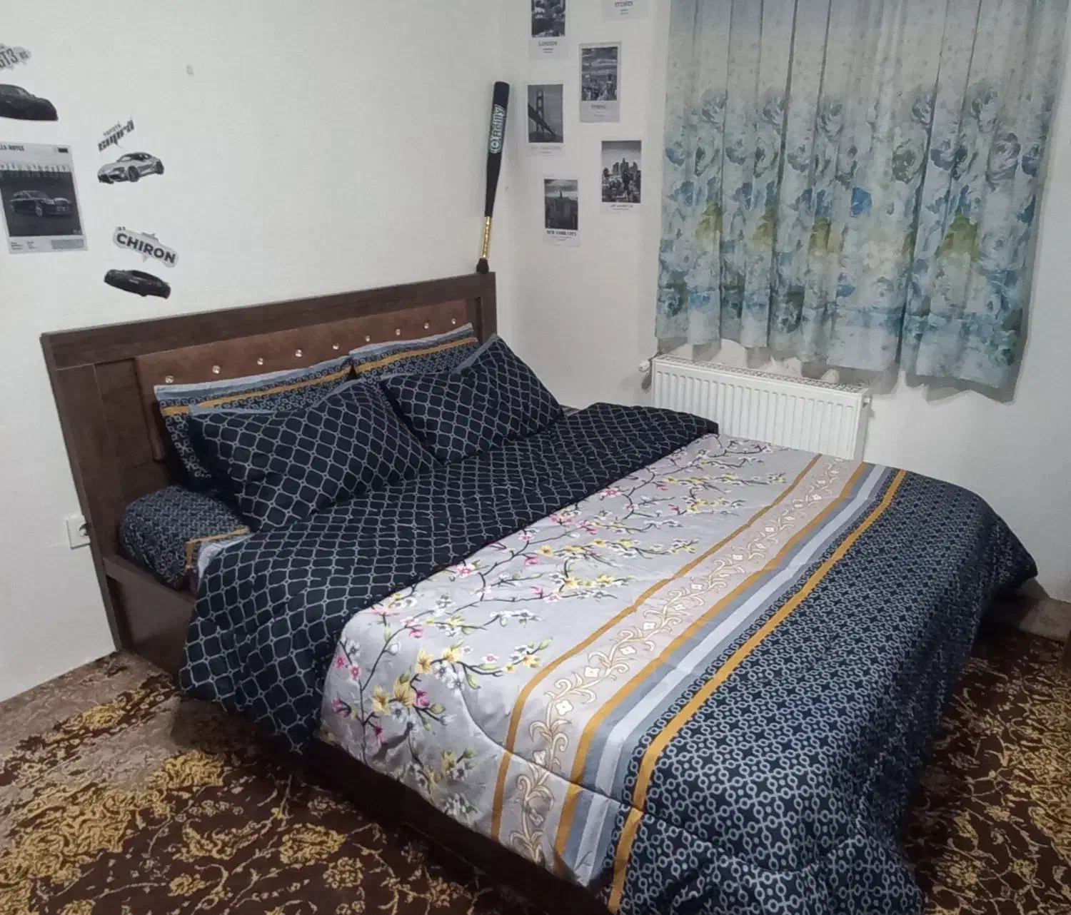 سرویس خواب دو نفره|تخت و سرویس خواب|قائم‌شهر, |دیوار