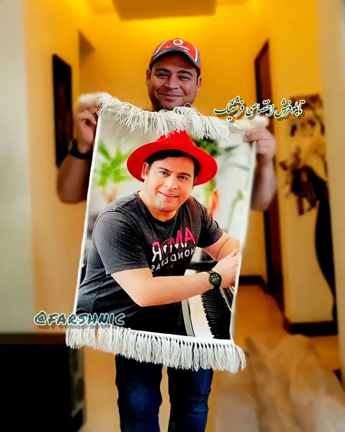 تابلوفرش با عکس چهره|تابلو فرش|آران و بیدگل, |دیوار