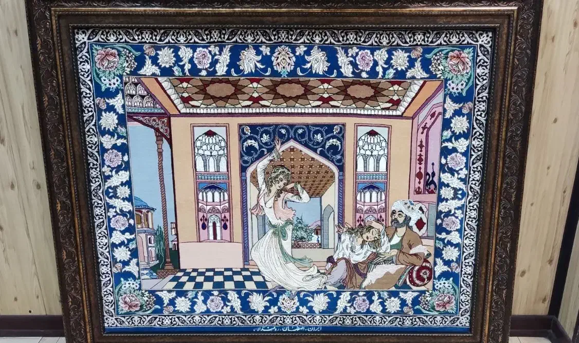 فرش و تابلو فرش دستباف چله ابریشم|فرش|تبریز, |دیوار