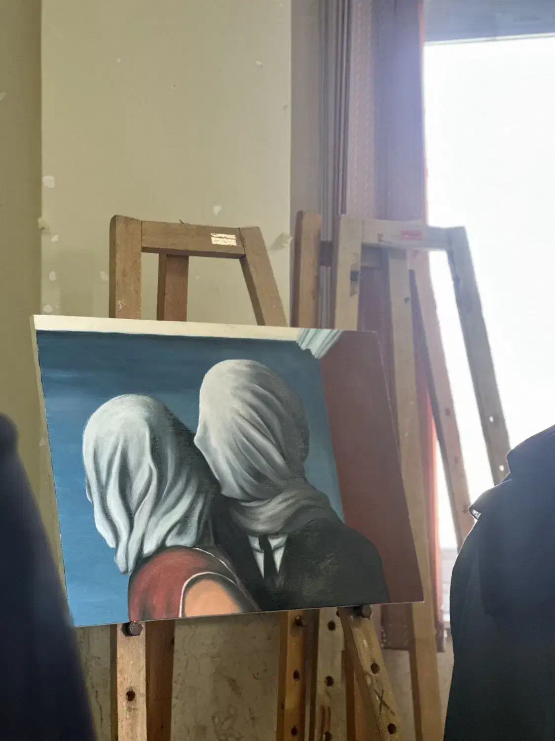 تابلو نقاشی رنگ روغن اثر عشاق رنه ماگریت ۵۰×۷۰|تابلو، نقاشی، عکس|گرگان, |دیوار