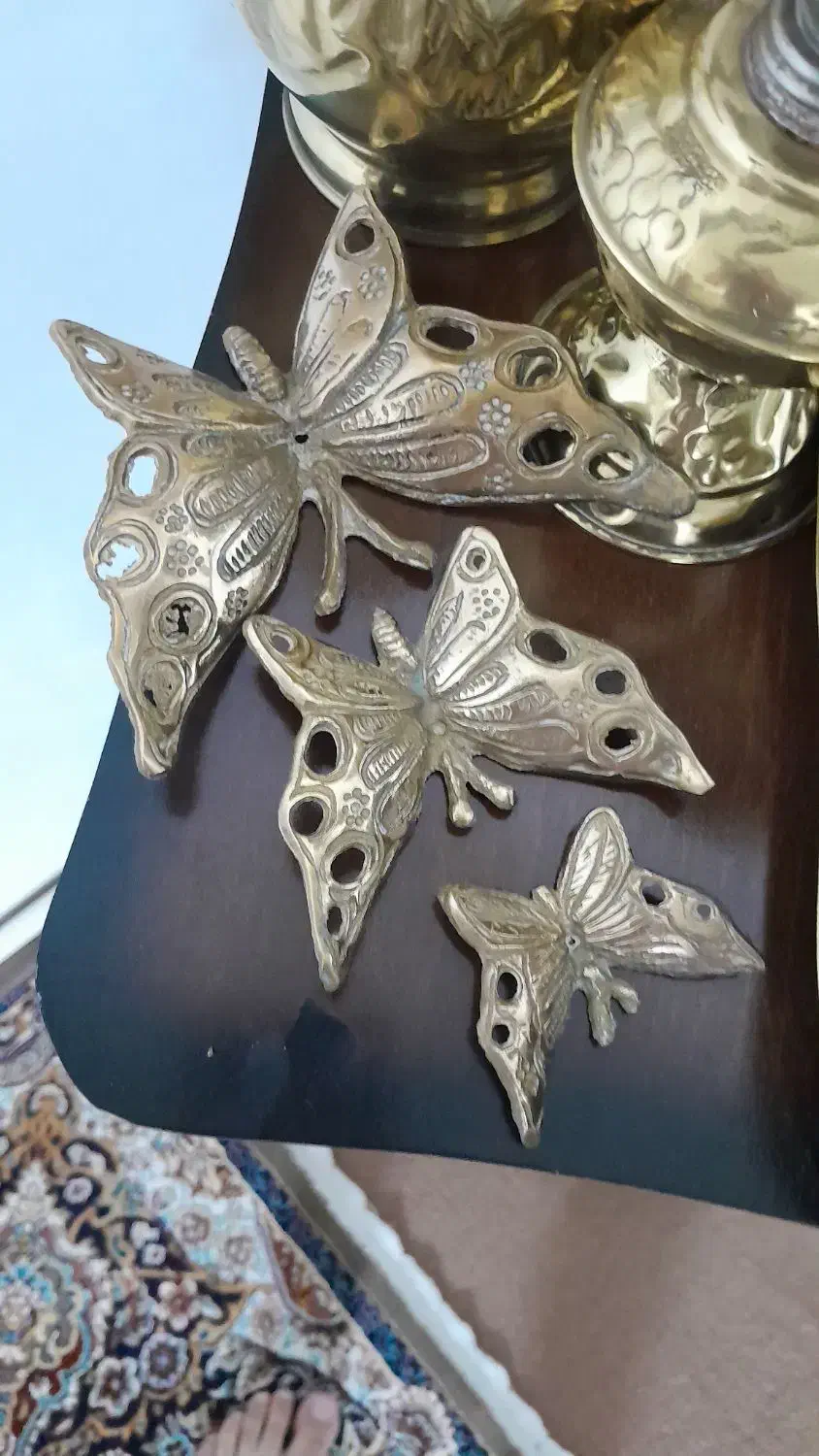 ست برنجی|کلکسیون اشیاء عتیقه|بروجرد, |دیوار