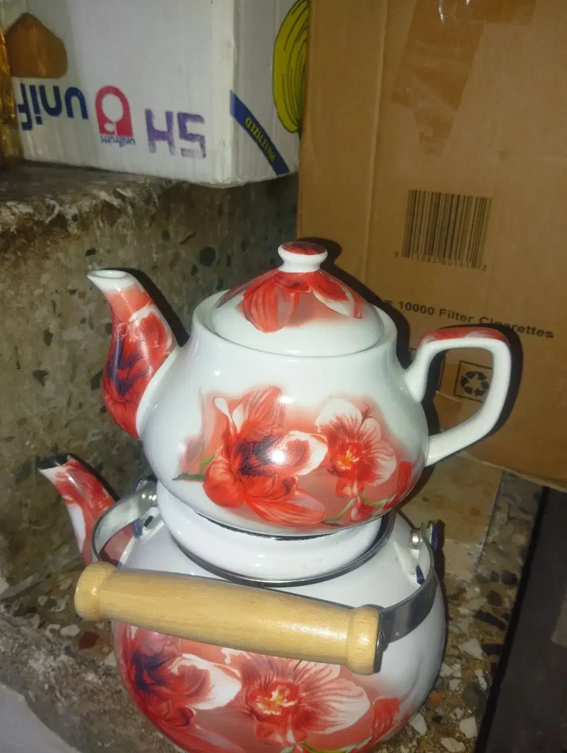 کتری قوری لعابی|قوری، کتری، قهوه‌ساز دستی|بروجرد, |دیوار