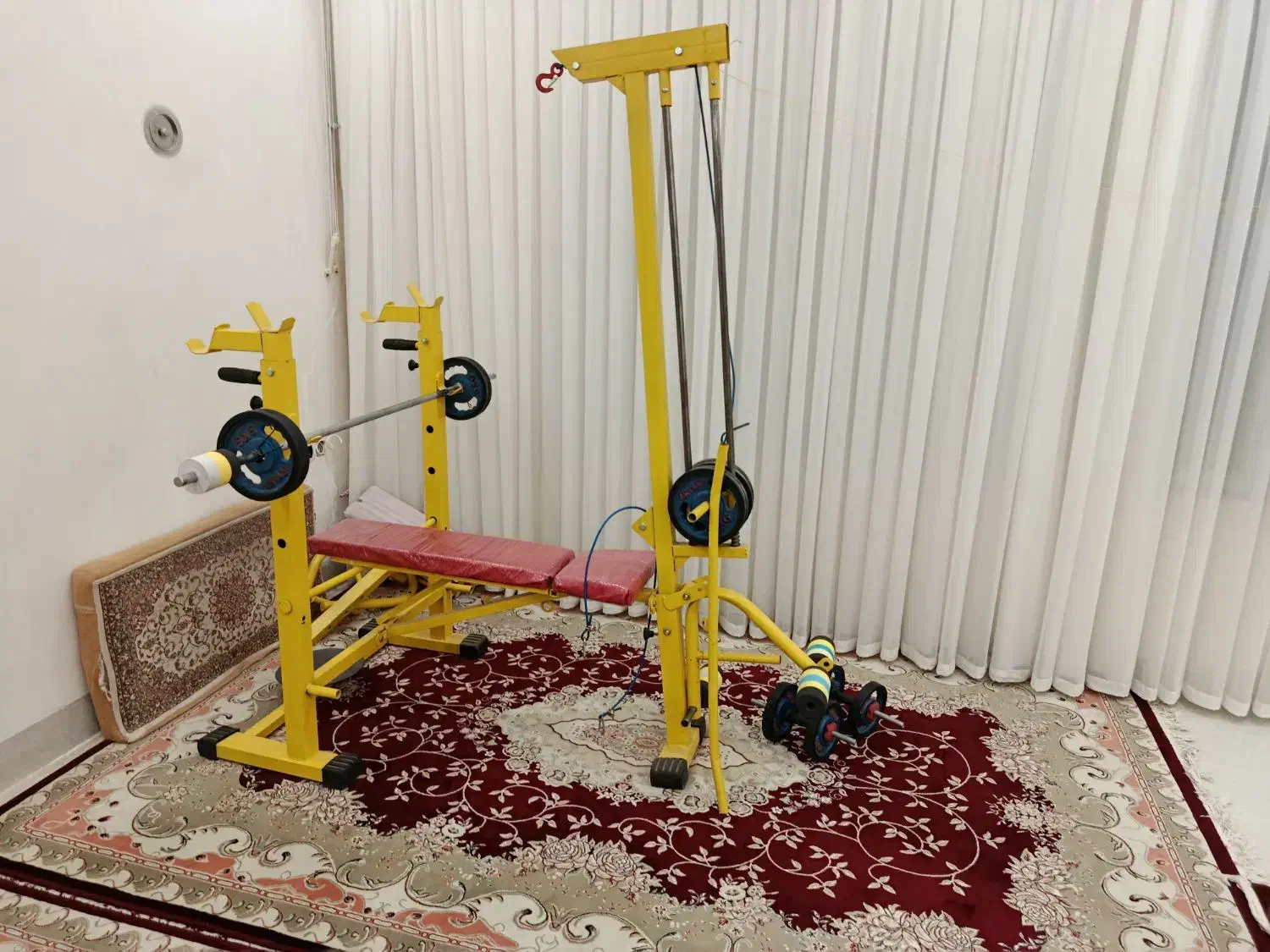 دستگاه بدنسازی 48کاره با 30 کیلو وزن اضافه|تجهیزات ورزشی|روانسر, |دیوار