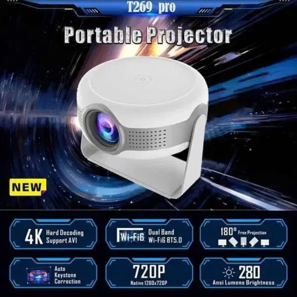 ویدئو پروژکتور اندرویدی Tripsky T269 Pro|تلویزیون و پروژکتور|تهران, آسمان|دیوار