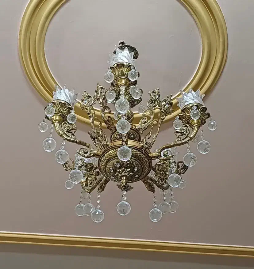 ۴عدد لوستر برنج|لوستر و چراغ آویز|خرم‌آباد, |دیوار