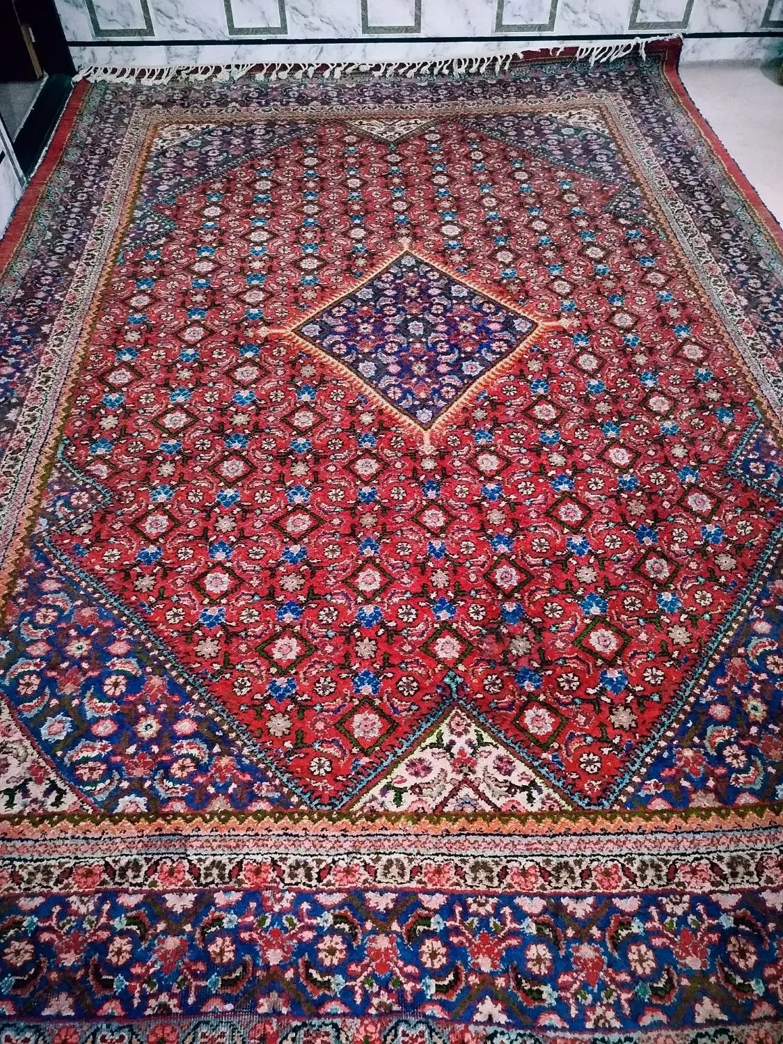 فرش دستباف  ۱۲ متری قدیمی|فرش|دزفول, |دیوار