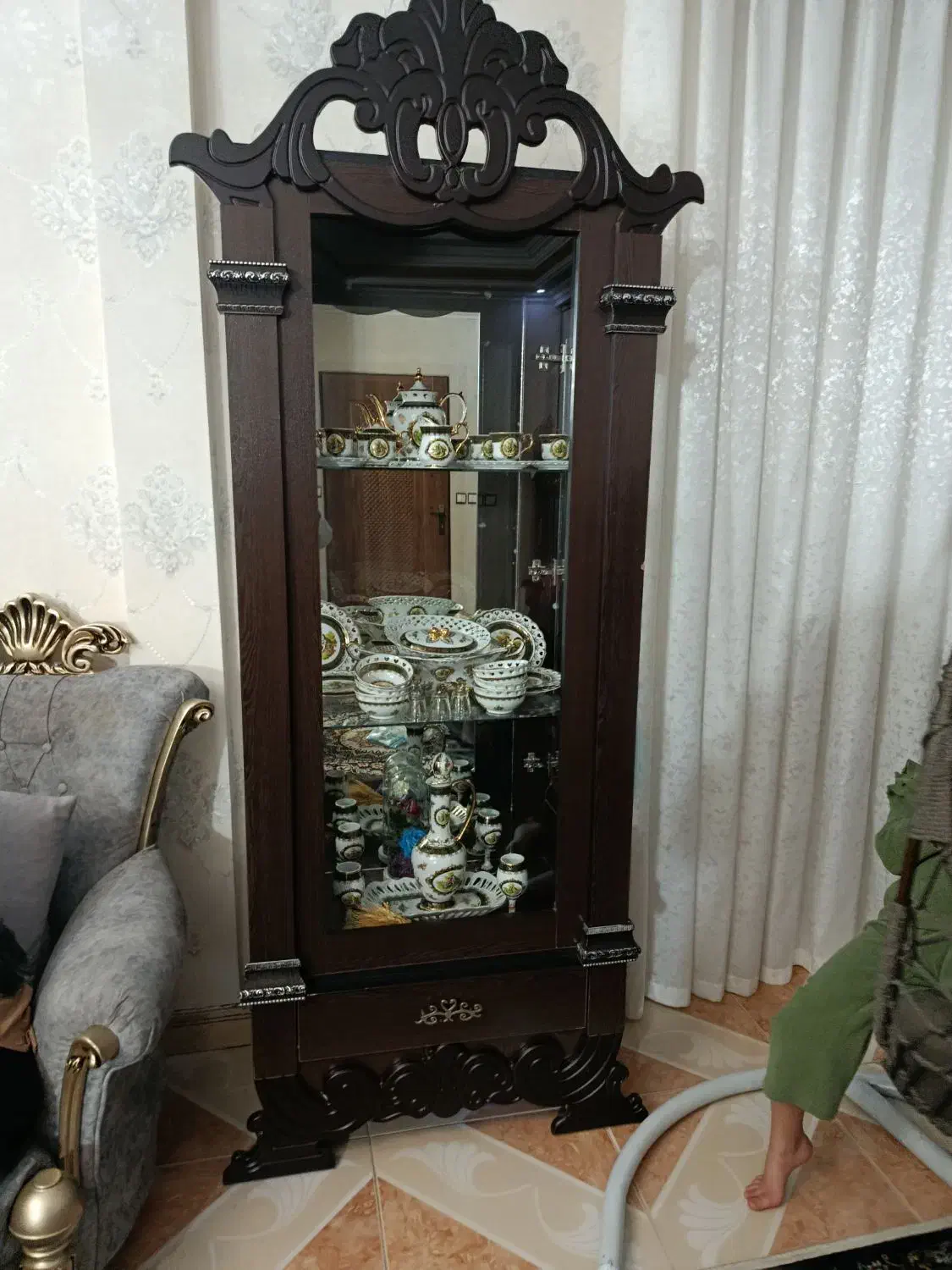 بوفه رنگ چوب کاملا سالم|بوفه، ویترین، کنسول|ملارد, |دیوار