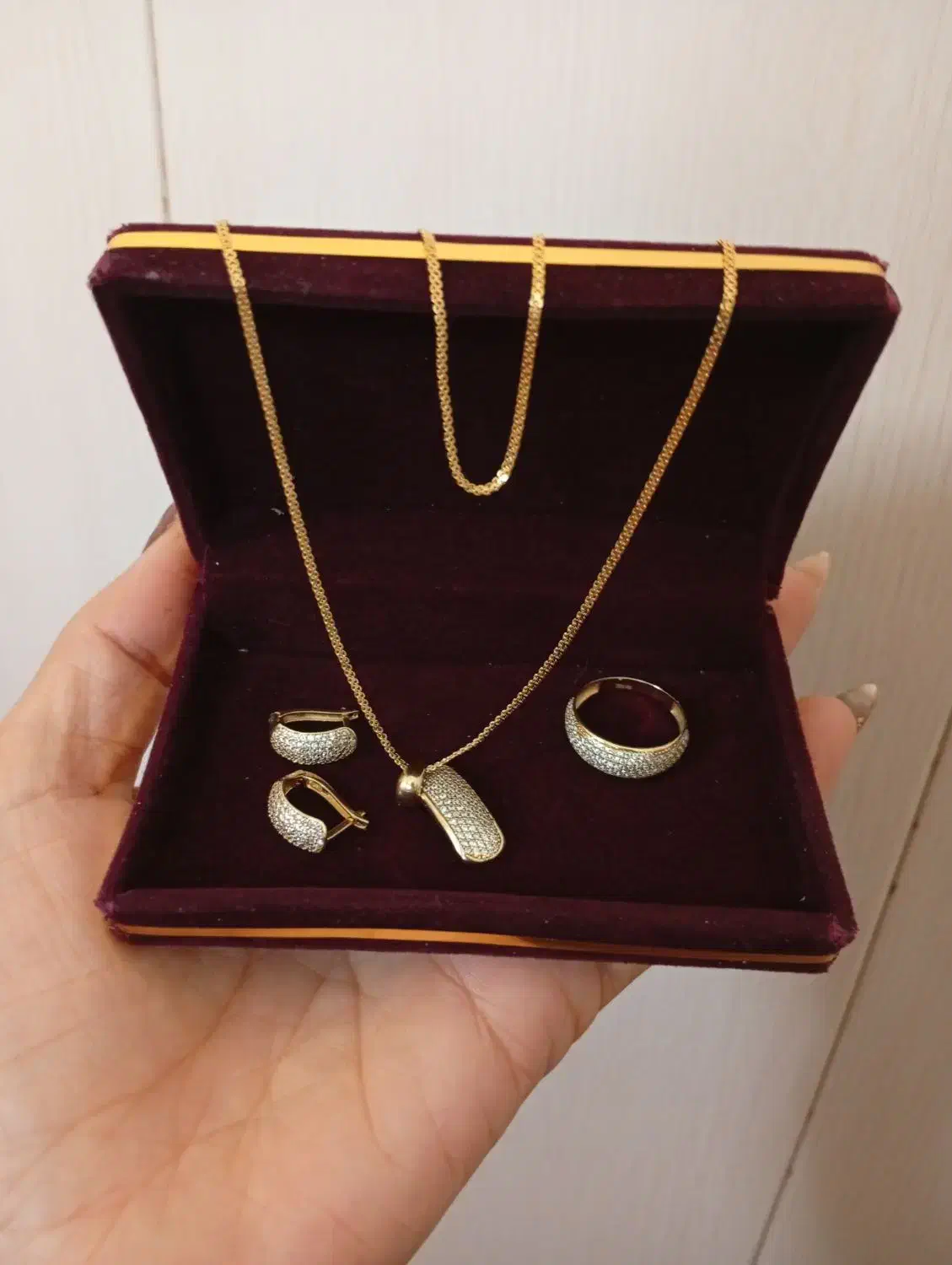 طلا نیم،ست|جواهرات|شهرکرد, |دیوار