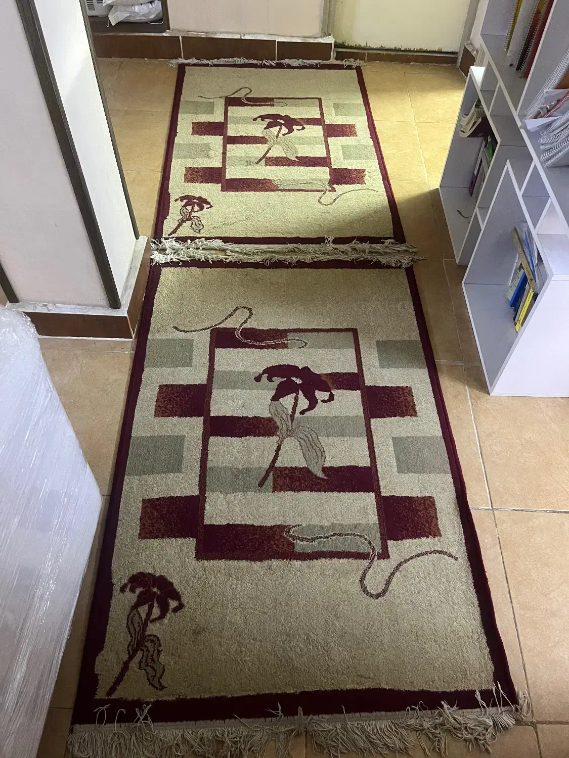 ۲ عدد قالیچه|فرش|قائم‌شهر, |دیوار