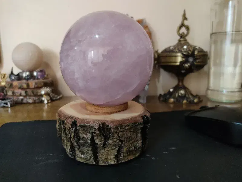 گوی سنگ رز کوارتز|جواهرات|تبریز, |دیوار