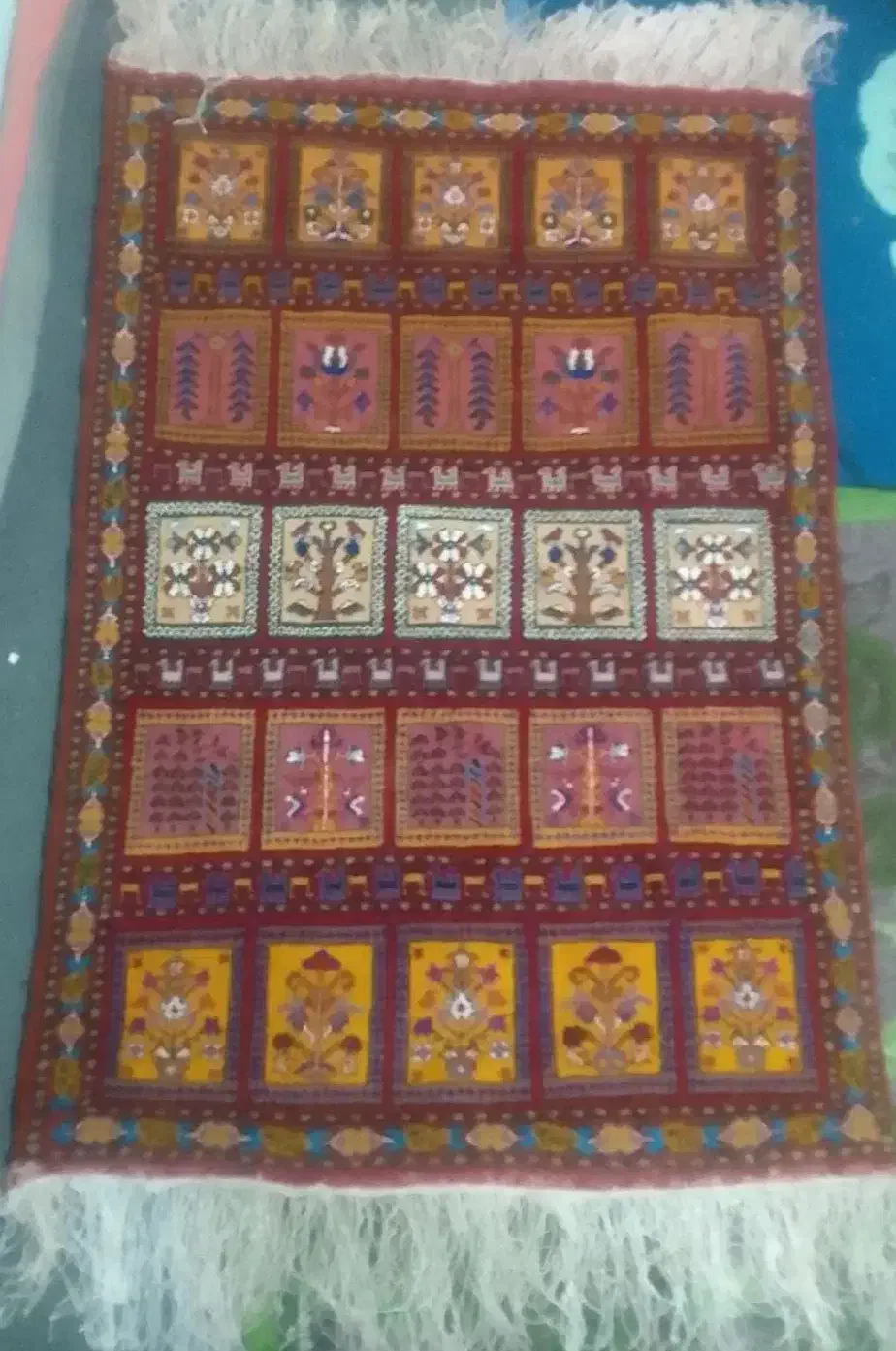 فرش دست بافت نخ ابریشم ترکمن|فرش|تهران, شهرک آپادانا|دیوار