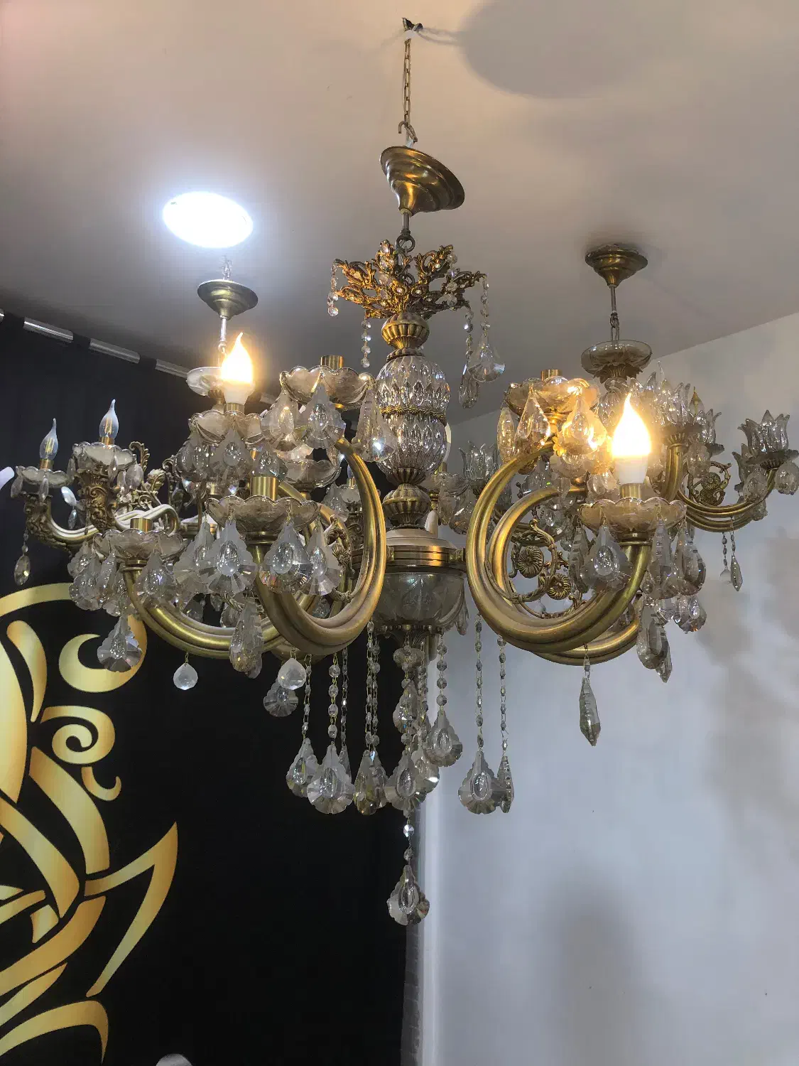 لوستر ۶ شاخه و ۸ شاخه برنج|لوستر و چراغ آویز|قم, شهرک قدس|دیوار