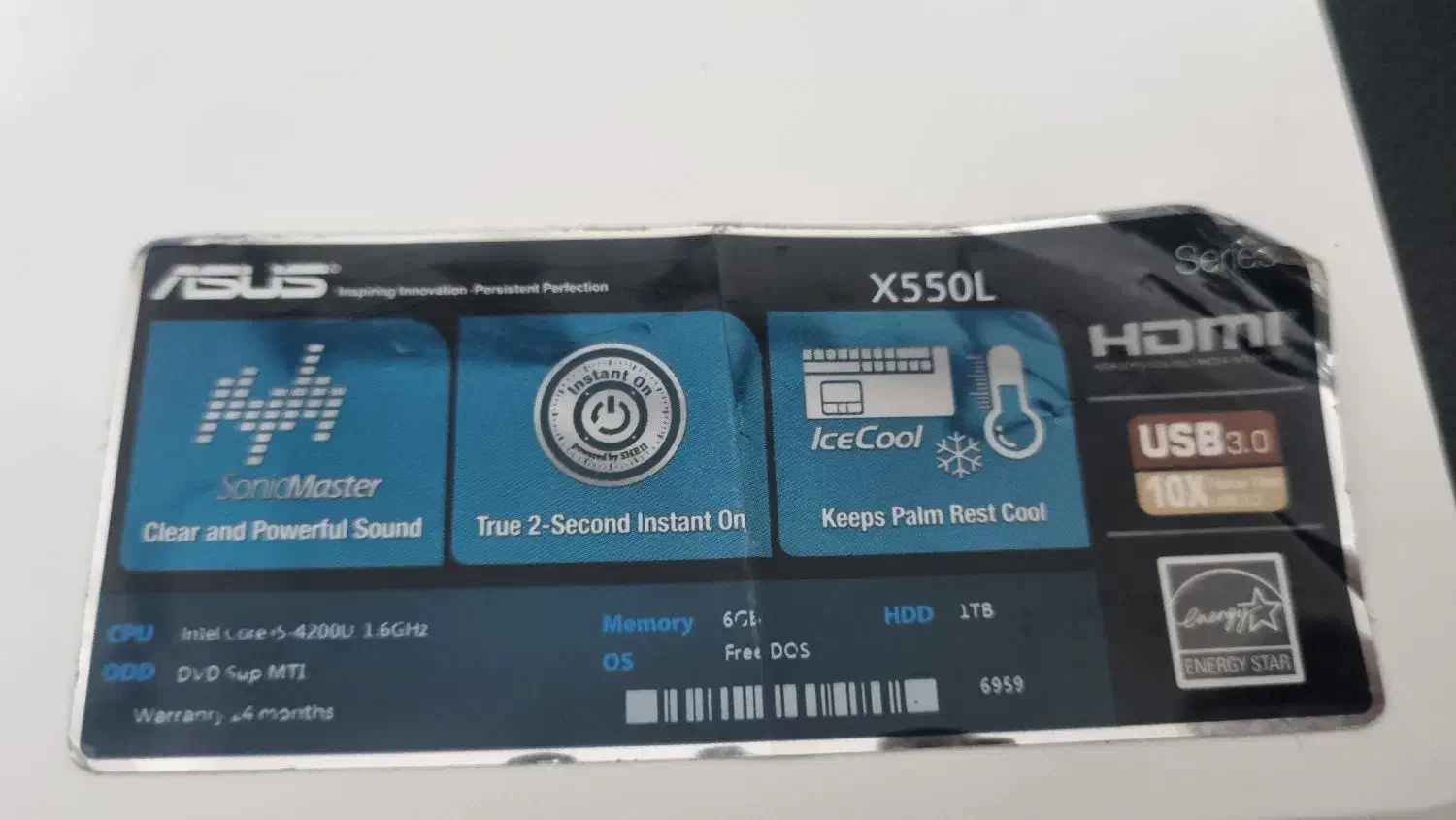 لپ تاپ ایسوز asuz x550L|رایانه همراه|پرند, فاز ۱|دیوار