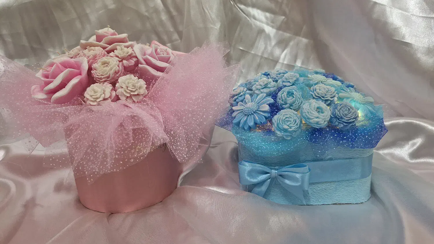 باکس گل شمع دستساز (هدیه شب یلدا)|گل مصنوعی|شیراز, شهرک مفتح|دیوار