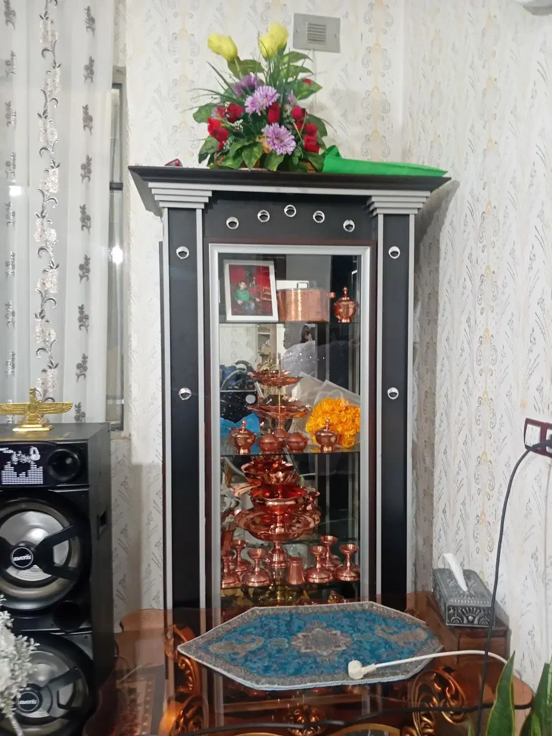 بوفه آیینه دار|بوفه، ویترین، کنسول|هشتگرد, شهرک وحدت|دیوار