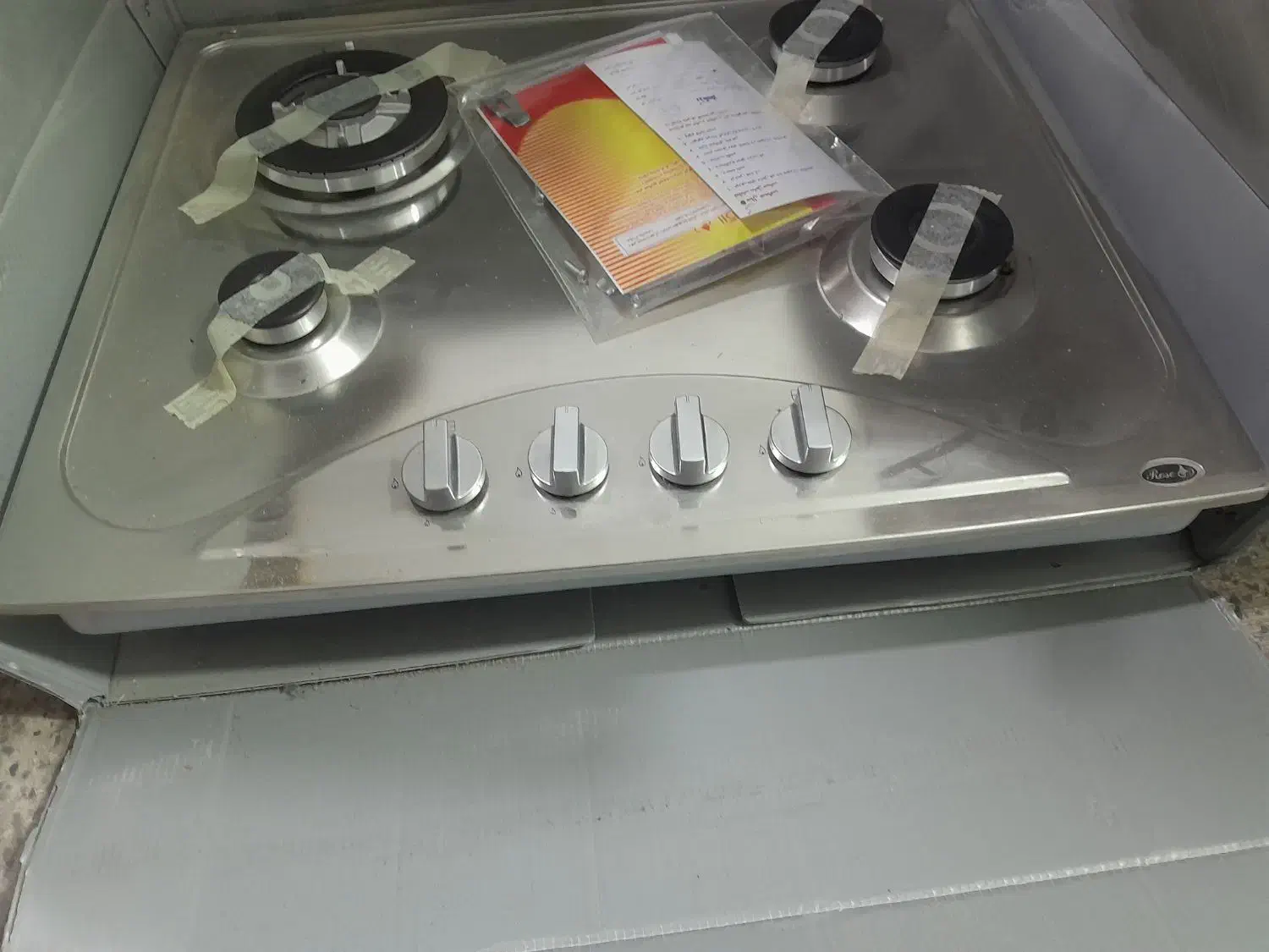 گاز صفحه ای ۴ شعله استیل رز گاز جنس قدیم عالی|اجاق گاز و لوازم برقی پختوپز|پاسارگاد, |دیوار