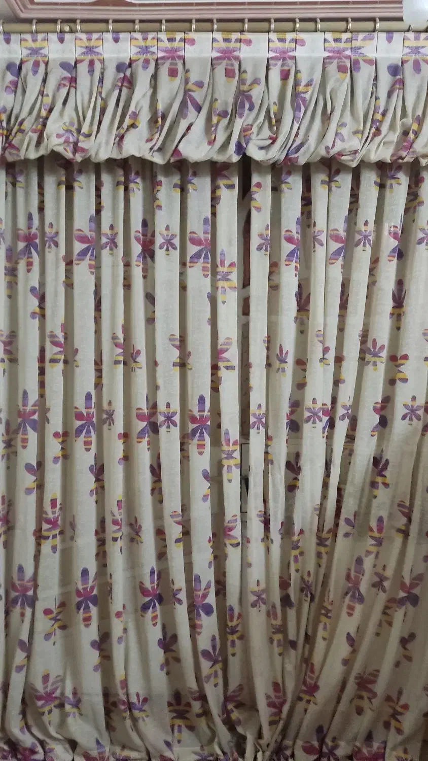 پرده تور گل دار|پرده، رانر، رومیزی|شوشتر, |دیوار