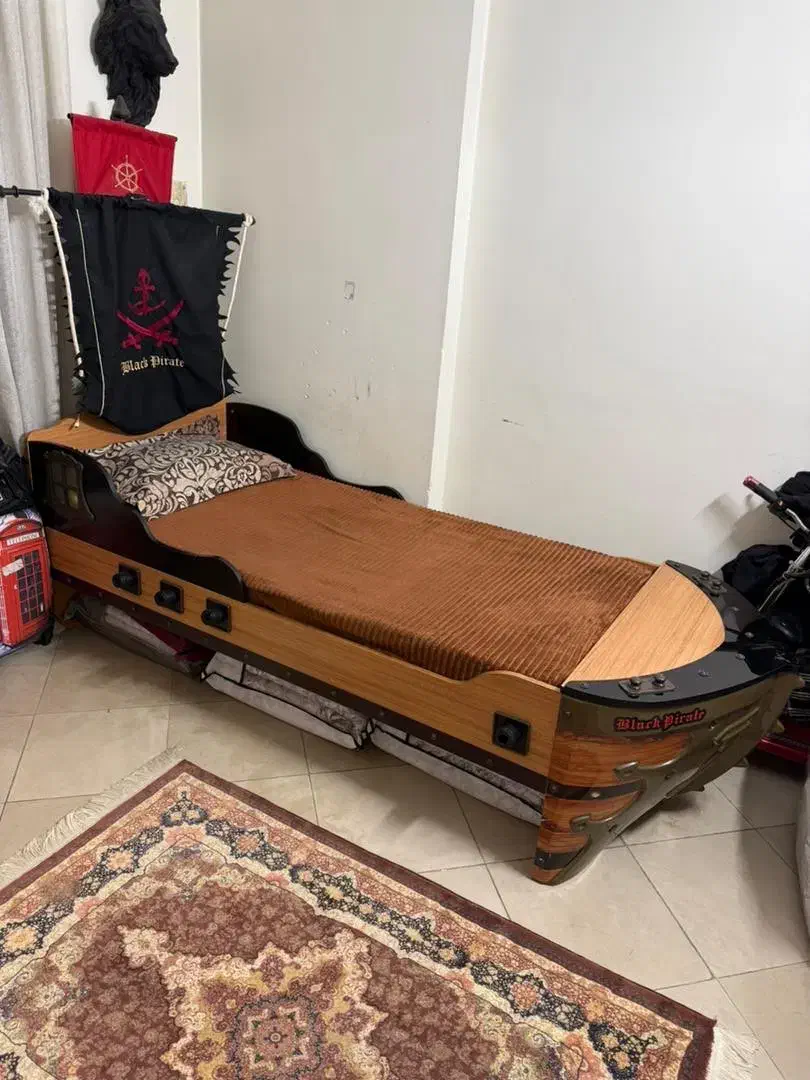 تختخواب تک نفره نوجوان چوب|تخت و سرویس خواب|تهران, مجیدآباد|دیوار