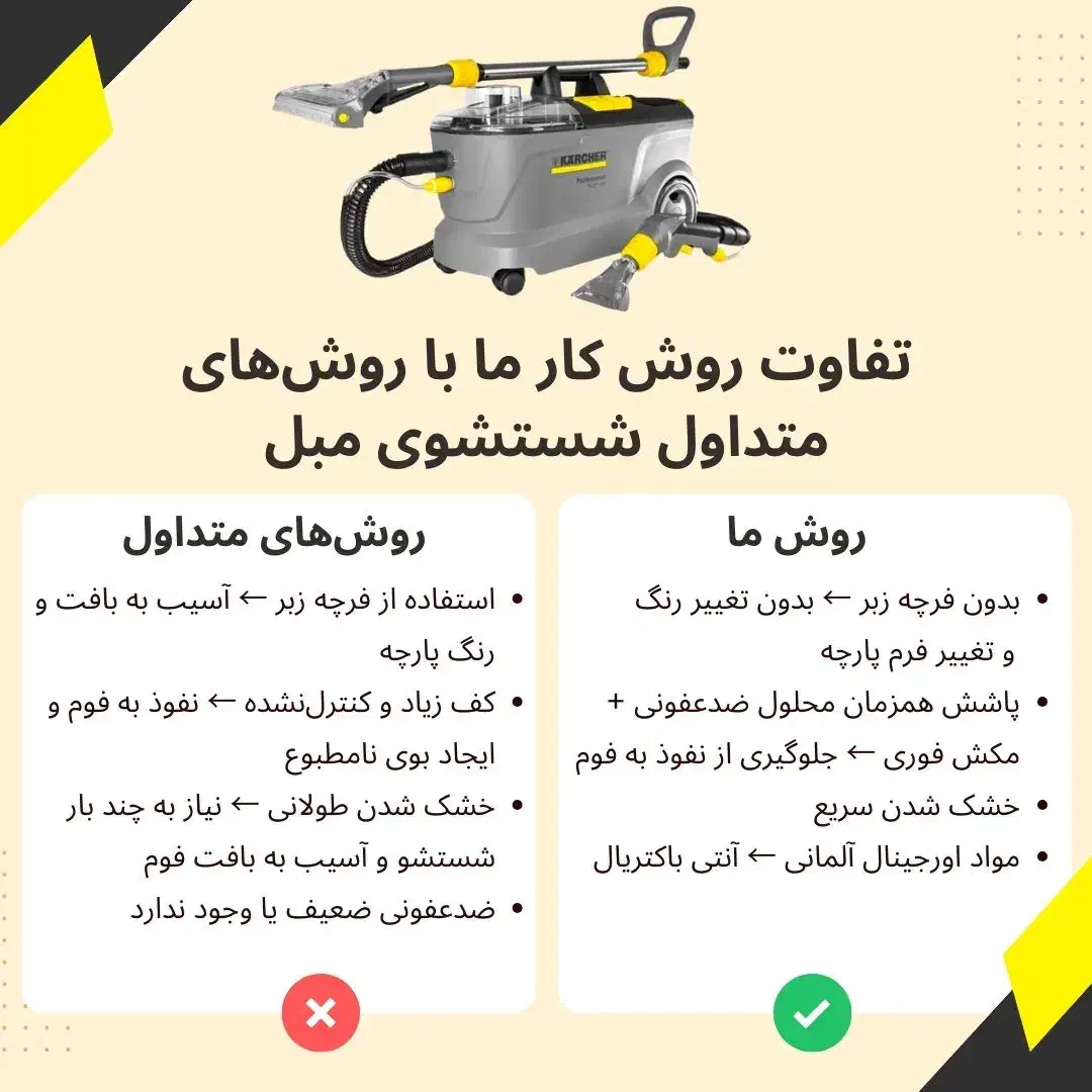 شستشوی تخصصی مبل، خوشخواب و موکت با دستگاه آلمانی|خدمات نظافت|مشهد, وکیل‌آباد|دیوار