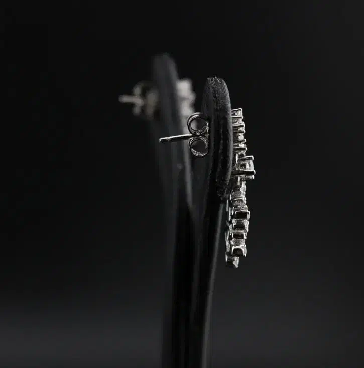 گوشواره نقره جواهری برف E01|جواهرات|تهران, بازار|دیوار