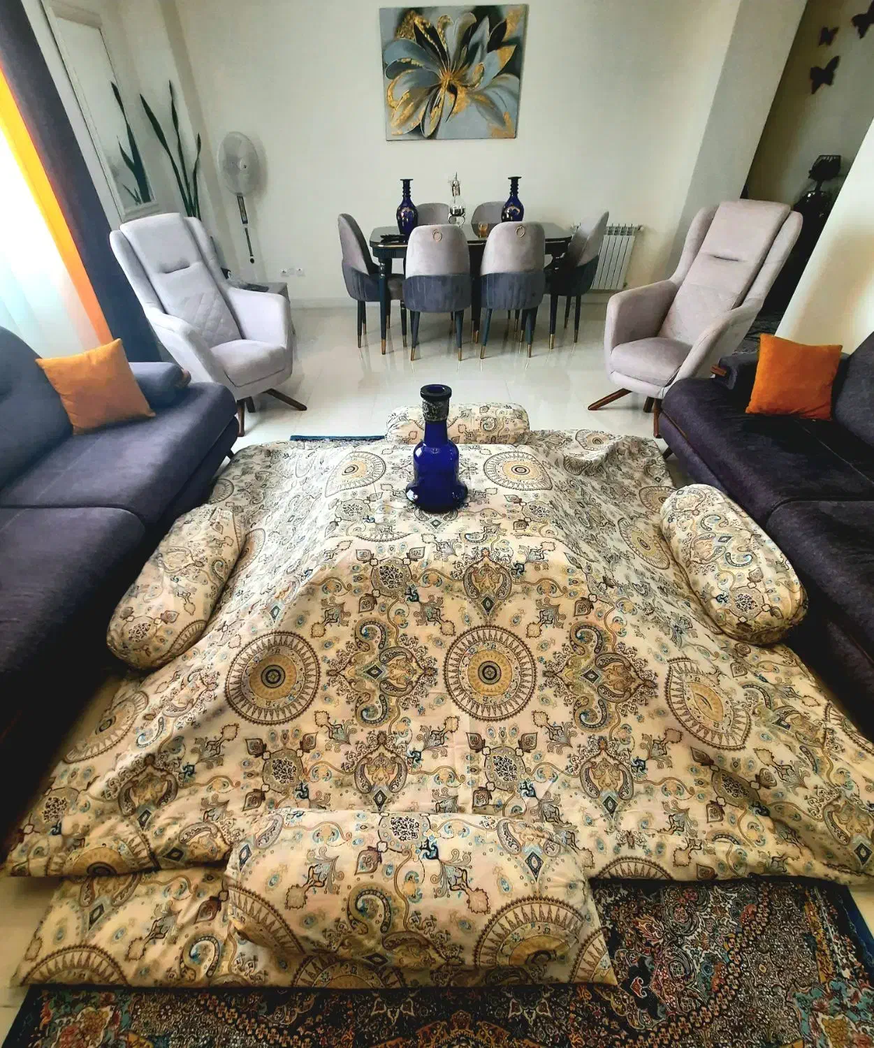 ست کامل کورسی کرسی نو|رختخواب، بالش، پتو|پردیس, فاز ۸|دیوار