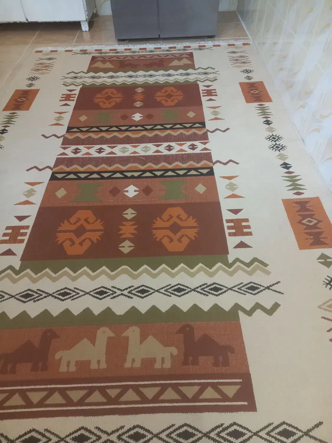 گلیم فرش|گلیم، جاجیم، گبه|کرمانشاه, |دیوار