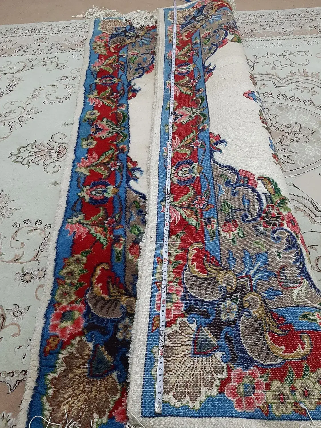 فرش دستباف زرنیم ۱۱۰ ۱۶۰ نو|فرش|همدان, |دیوار