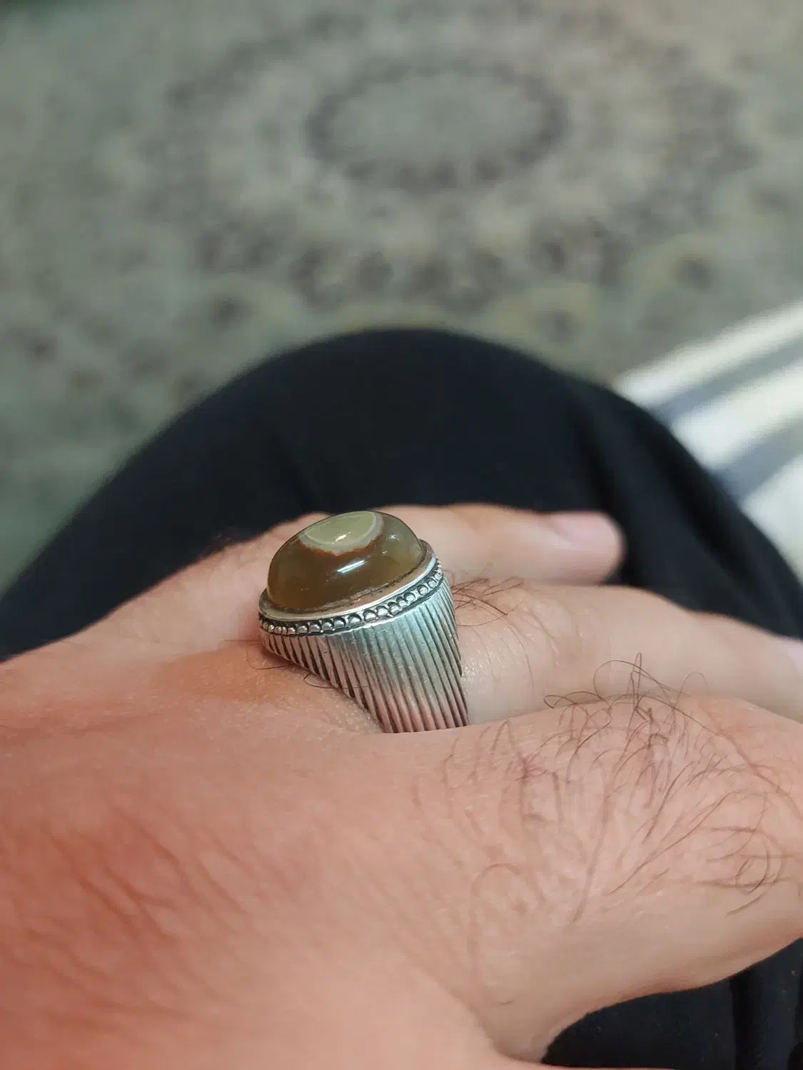 انگشتر نقره عقیق باباقوری اصل|جواهرات|ری, علایین|دیوار