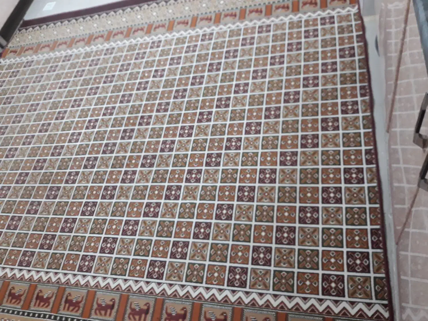 یک تخته گلیم فرش دوونیم دردوونیم|گلیم، جاجیم، گبه|کرمانشاه, |دیوار