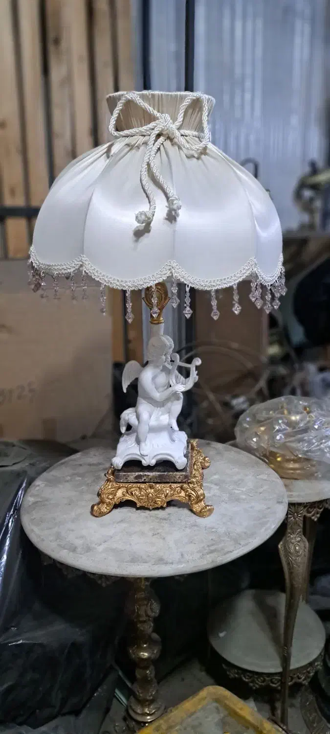 آباژورپایه برنز آبکاری طلا با ستون خارجی|چراغ خواب و آباژور|تهران, پارک شهر|دیوار