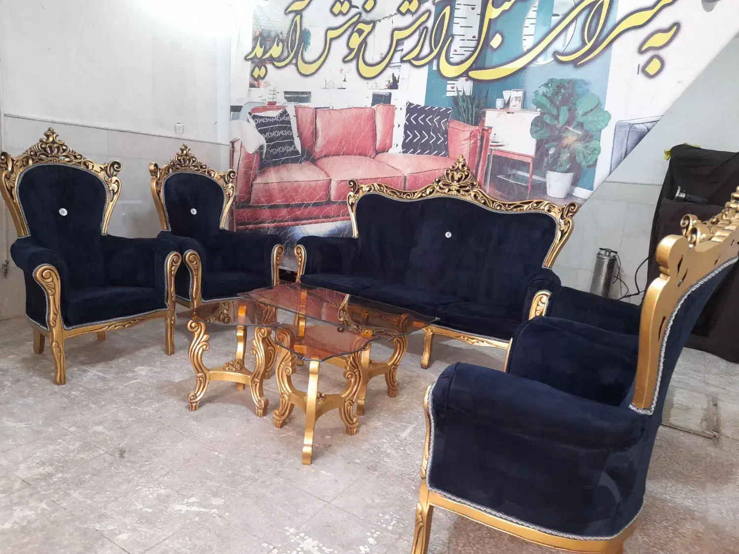 ۷نفره نیمه استیل کسری|مبلمان خانگی و میز عسلی|قم, امامزاده ابراهیم|دیوار