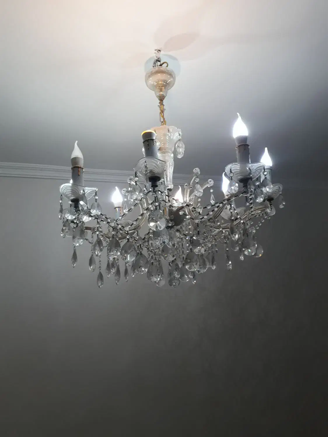 لوستر کریستالی اتریش ۴ عدد|لوستر و چراغ آویز|تبریز, |دیوار