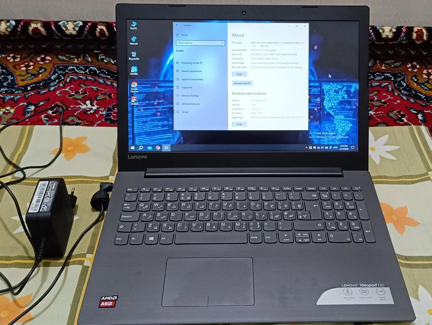 لپ تاپ LENOVO بسیار تمیز|رایانه همراه|فردیس, شهرک شهید حسینی|دیوار