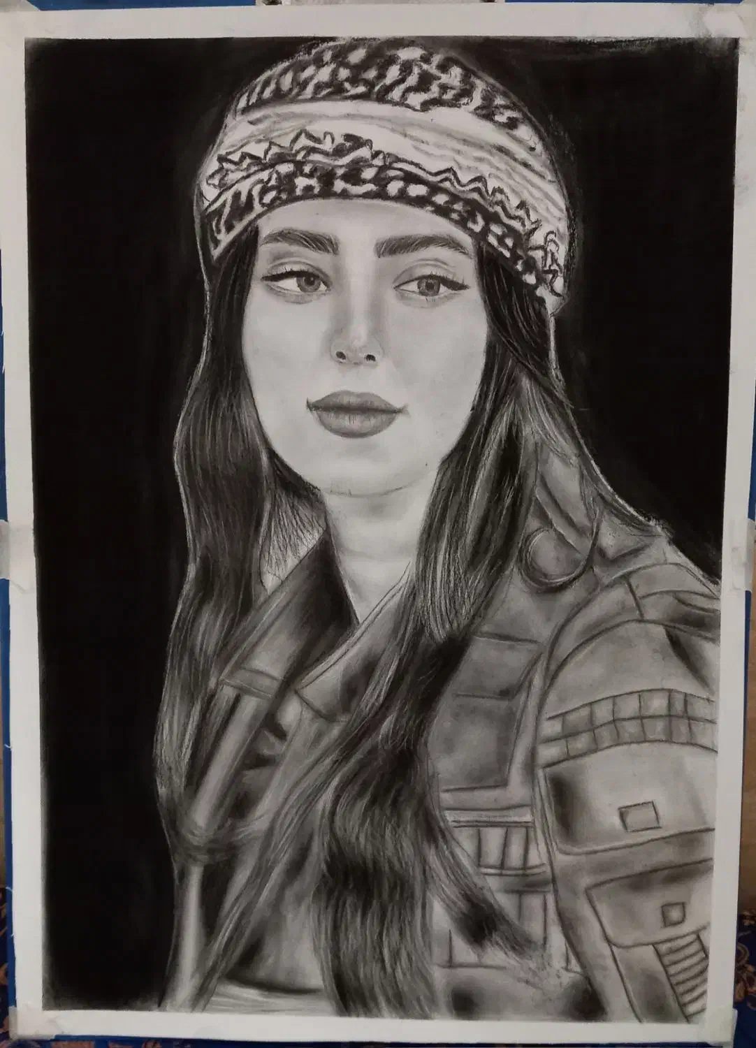 نقاشی سیاه قلم سفارش|تابلو، نقاشی، عکس|اشتهارد, |دیوار