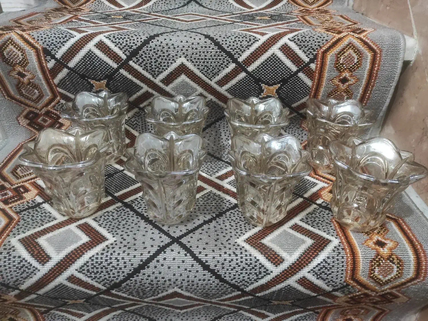 8عدد لاله ی لوستر رنگ طلایی|لوستر و چراغ آویز|زنجان, |دیوار