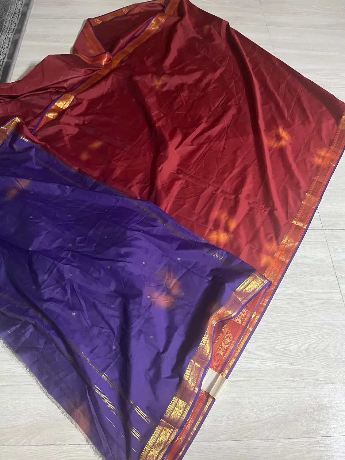 پارچه ی ساری هندی  جنس ساتن سبک و خنک|لوازم خیاطی و بافتنی|تهران, فاطمی|دیوار